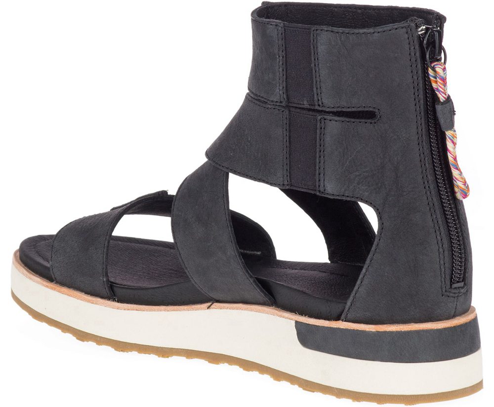 Merrell Sandals Black - Roam Mid Cross - Womens 29MSCBOKT